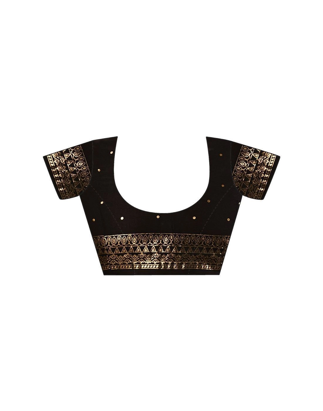 Tryloom Black Georgette Foil Printed Saree 8