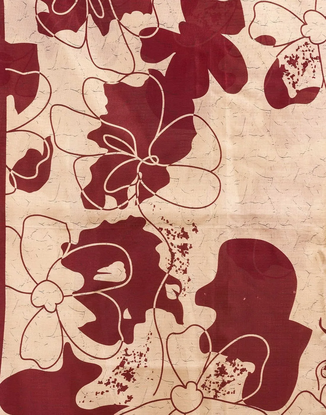 Tryloom Beige Bhagalpuri Silk Printed Saree 9