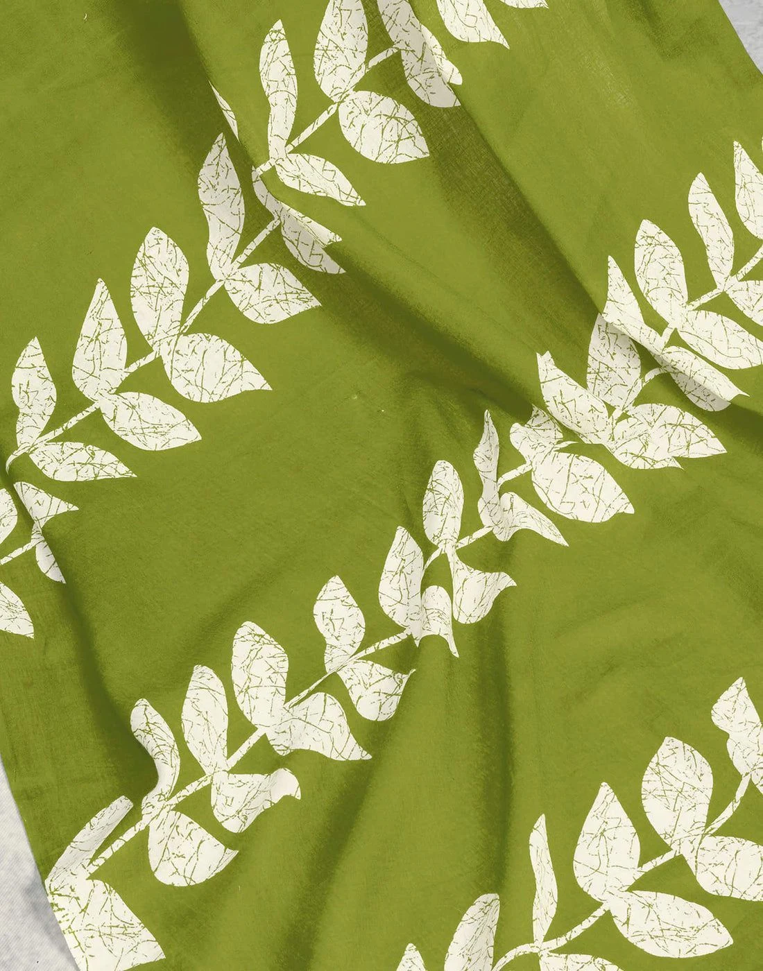 Tryloom Ready To Wear Green Cotton Printed Saree 9