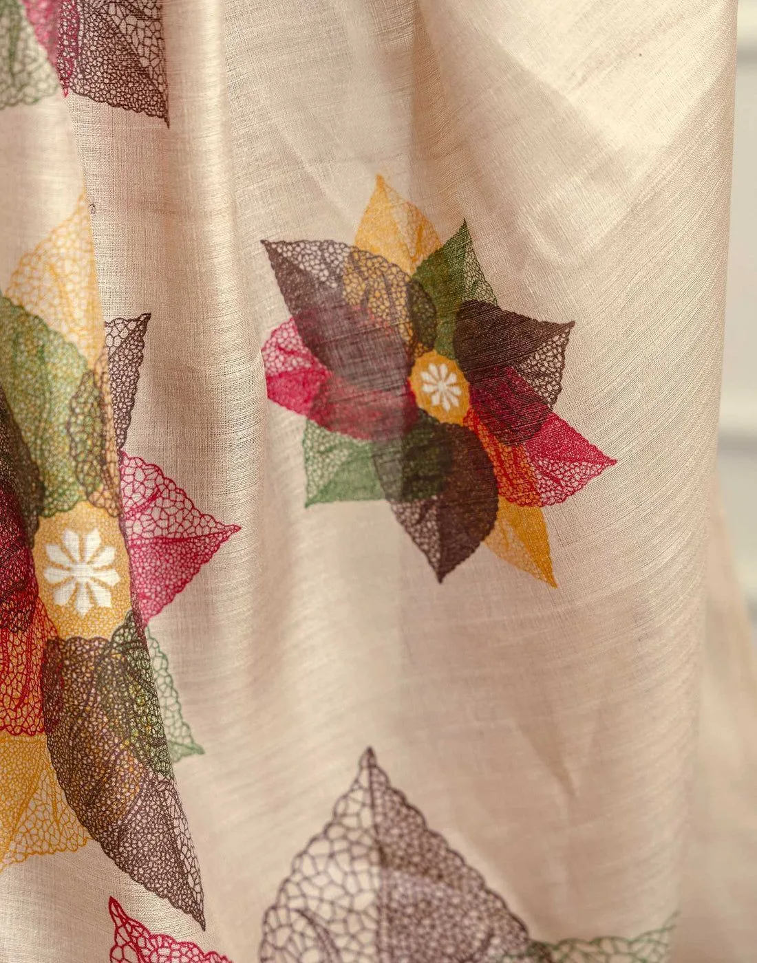 Tryloom Khadi Printed Onam Saree 12