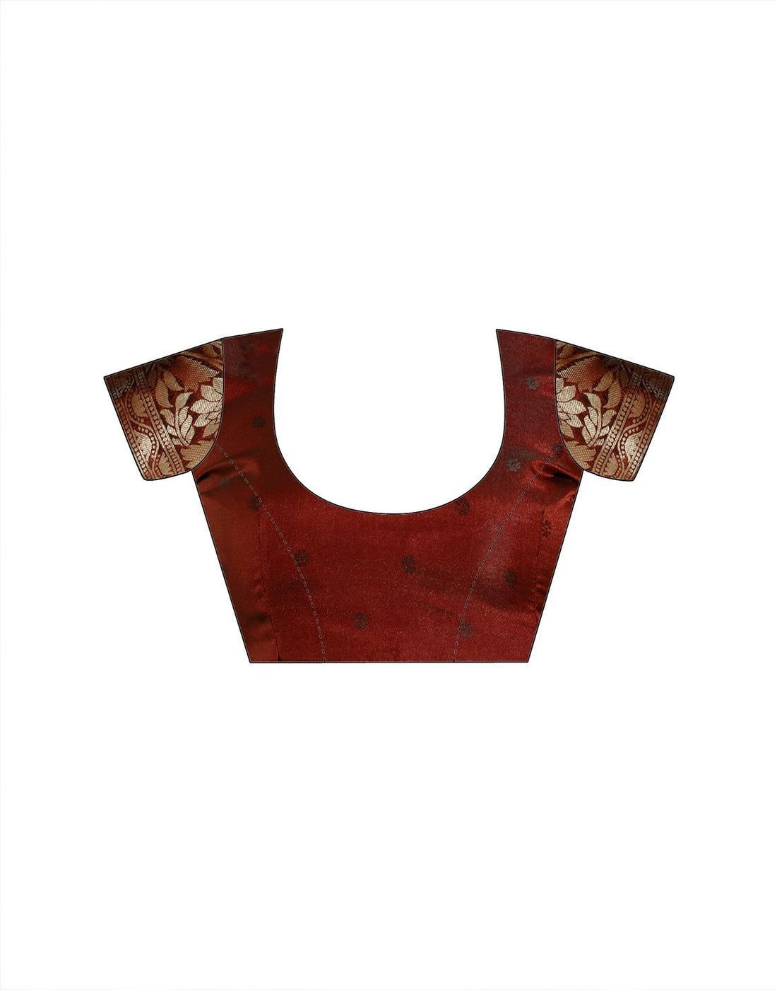 Tryloom Maroon Silk Woven Kanjivaram Saree 8