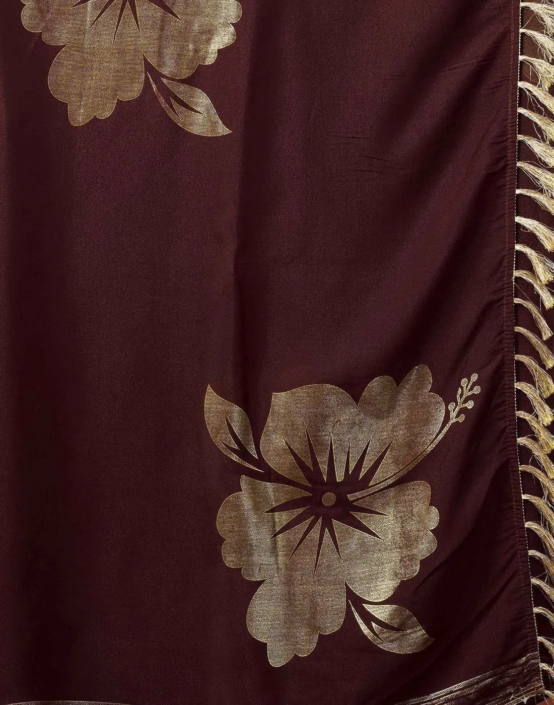 Tryloom Georgette Foil Printed Saree 10