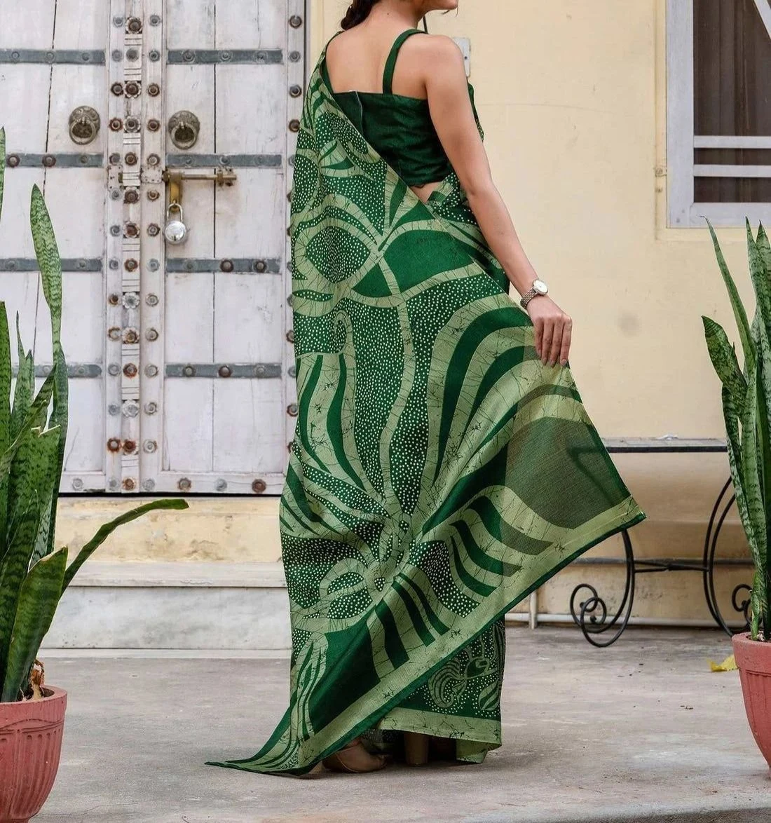 Tryloom Khadi Printed Saree 8