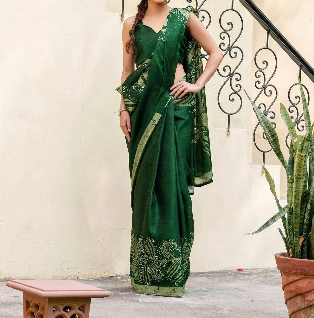 Tryloom Khadi Printed Saree 10