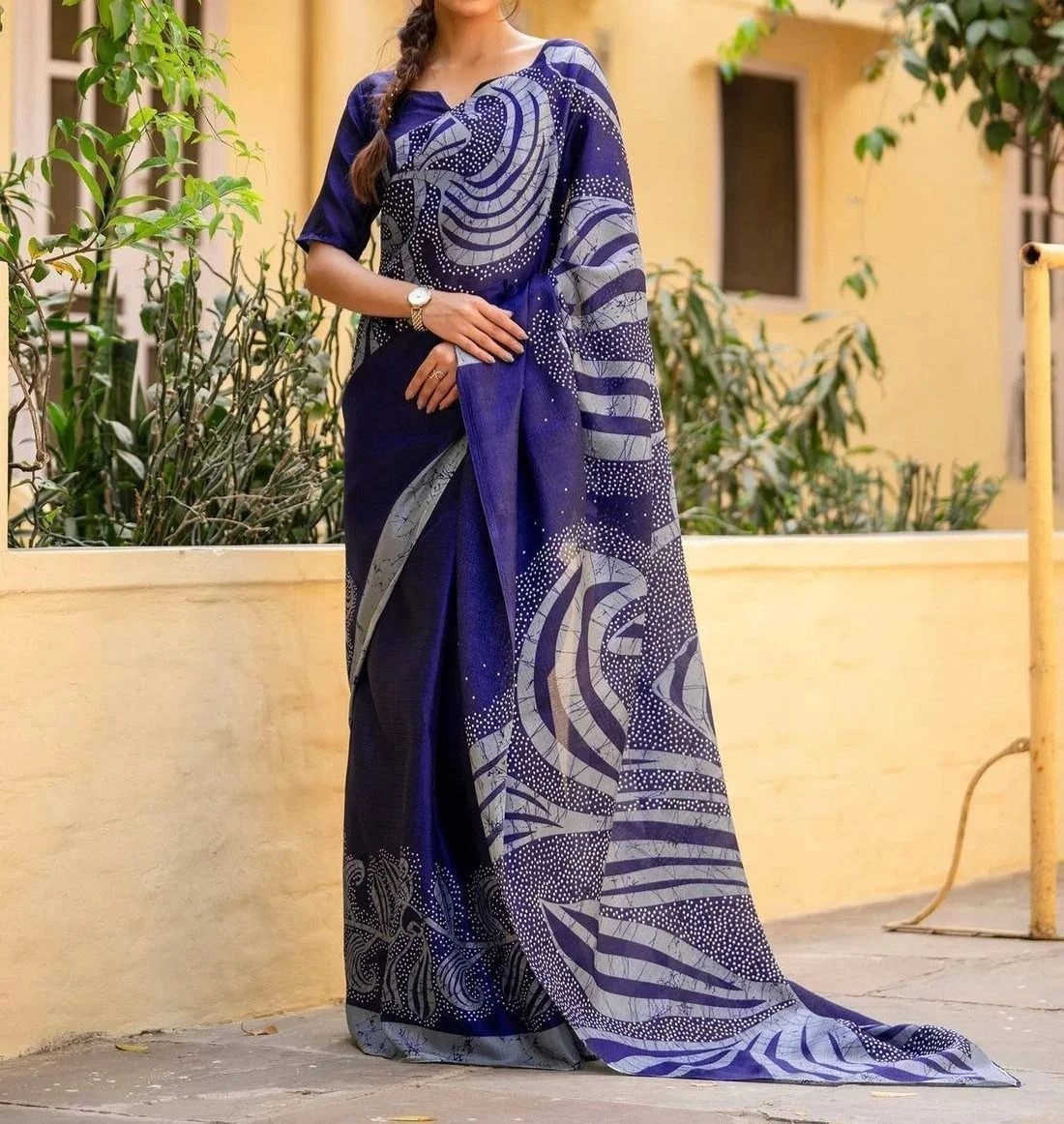 Tryloom Khadi Printed Saree 2