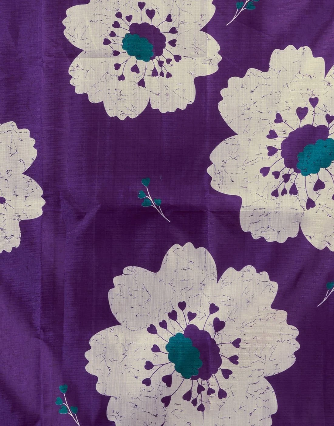 Tryloom Purple Bhagalpuri Silk Printed Saree 7
