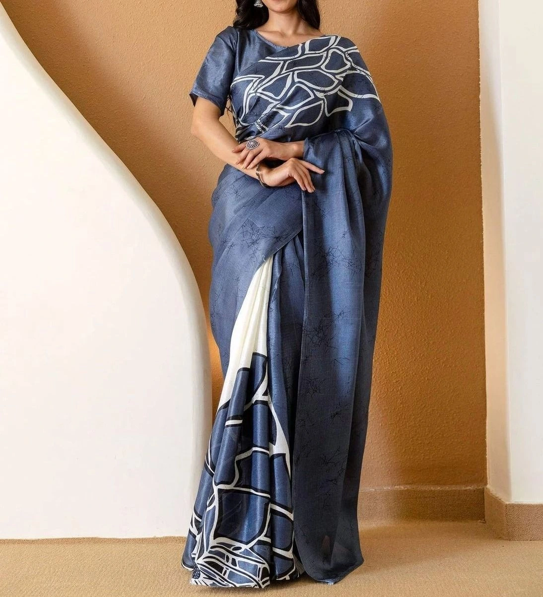 Tryloom Khadi Printed Saree 1