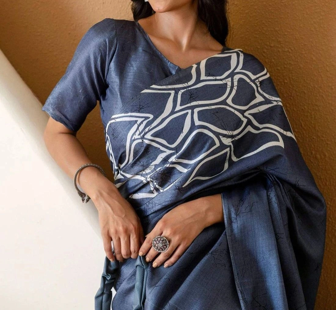 Tryloom Khadi Printed Saree 8