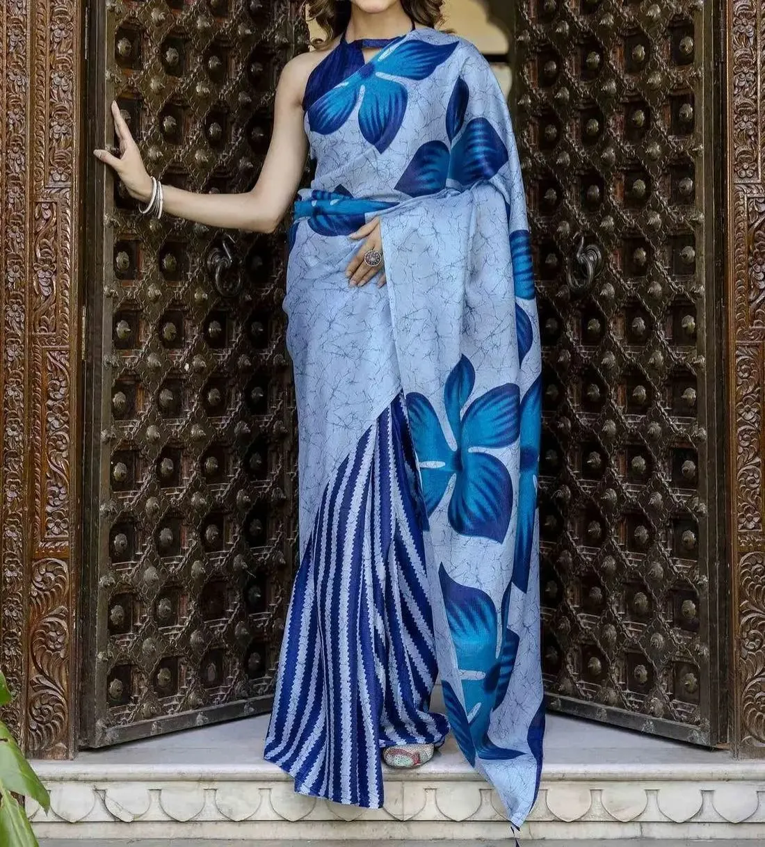 Tryloom Khadi Printed Saree 1