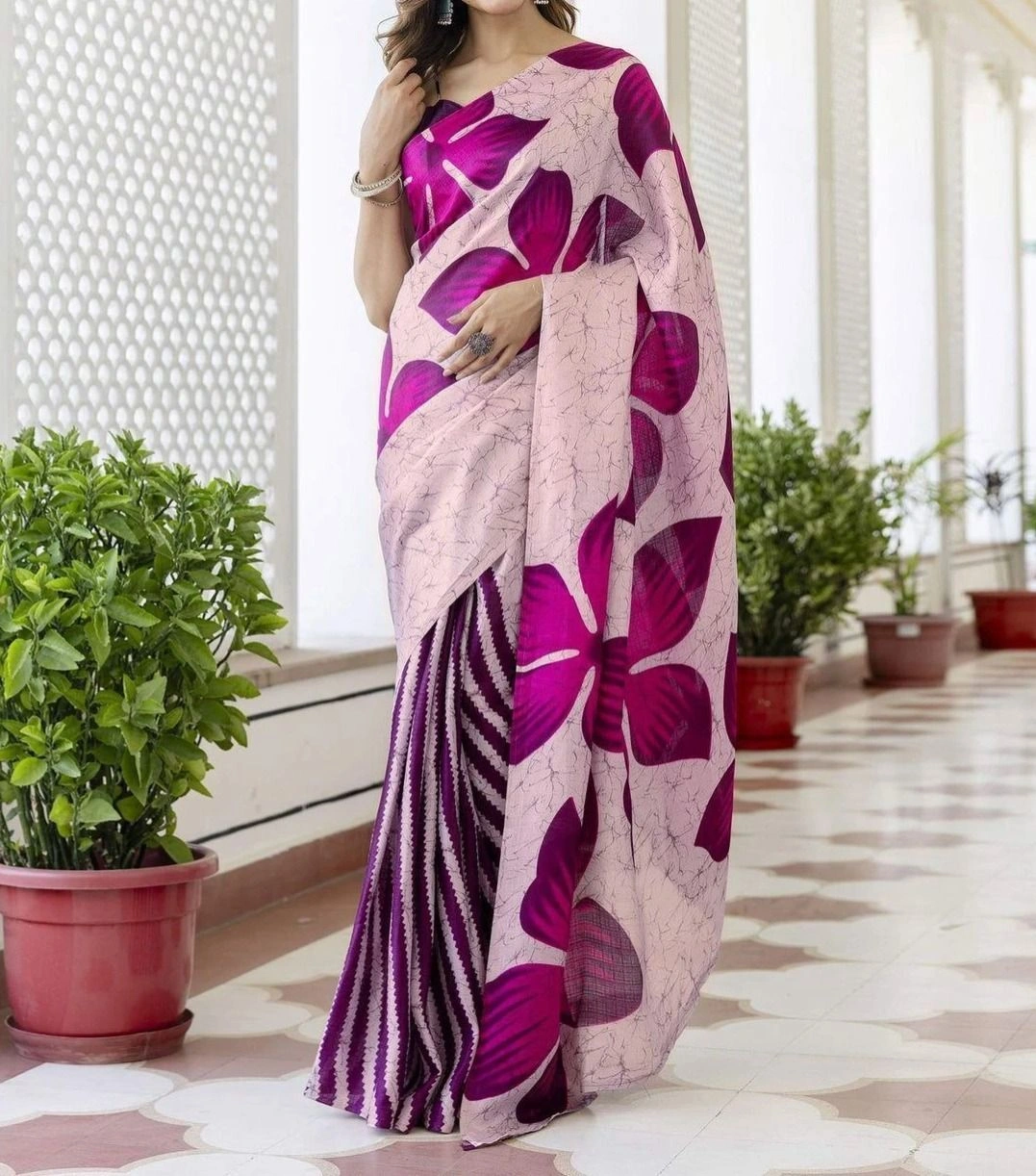Tryloom Khadi Printed Saree 3