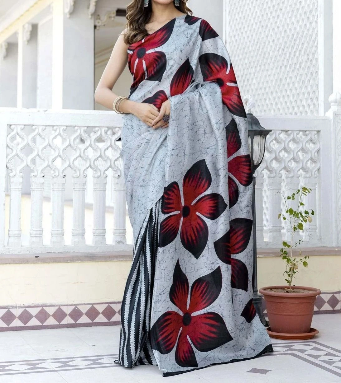 Tryloom Khadi Printed Saree 4