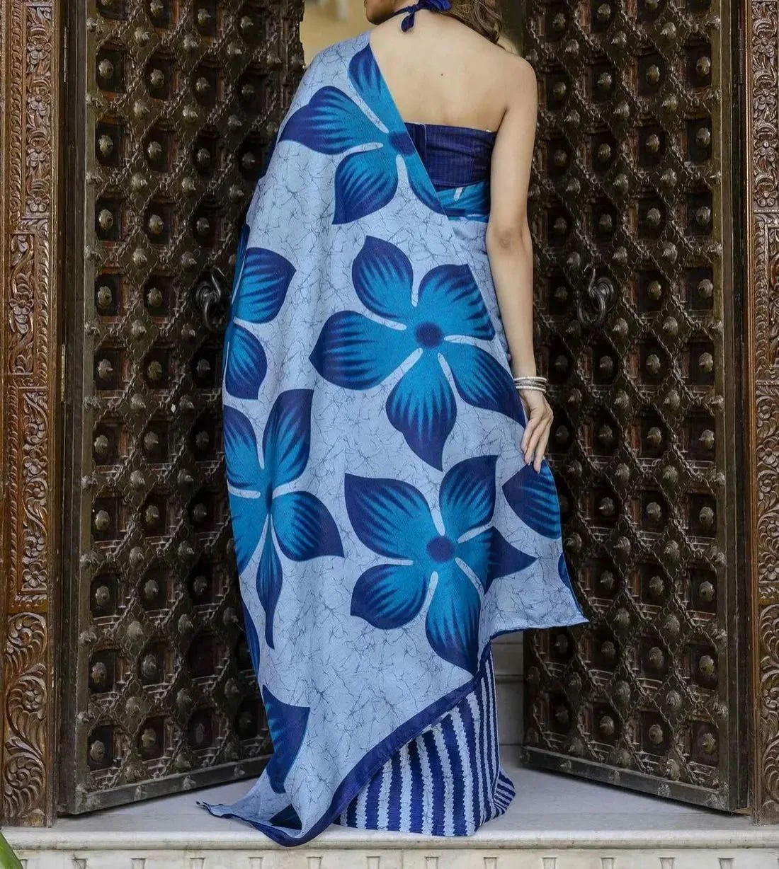 Tryloom Khadi Printed Saree 7