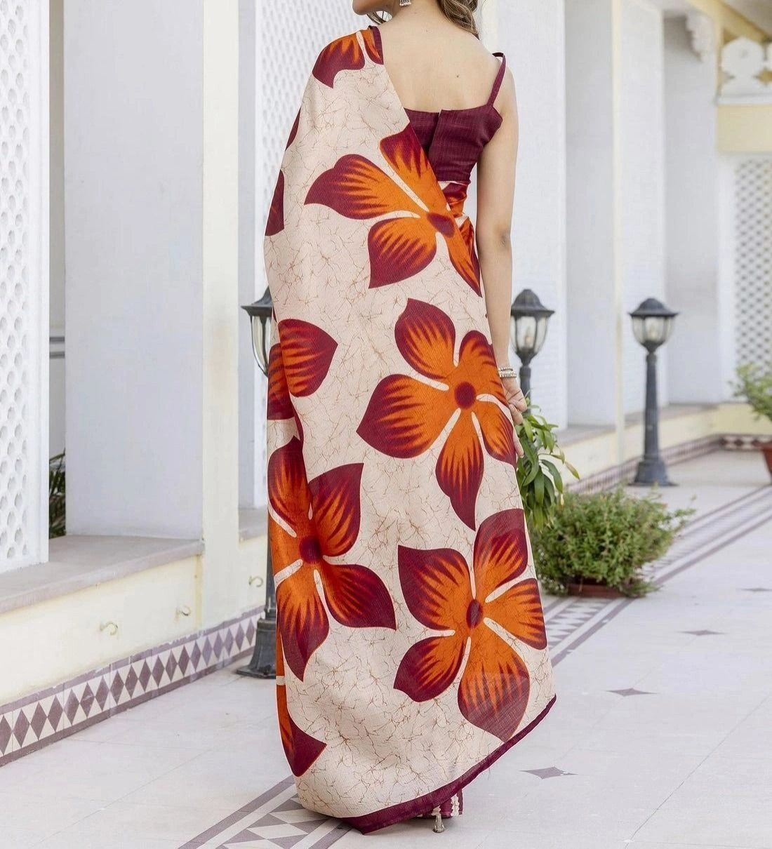 Tryloom Khadi Printed Saree 8