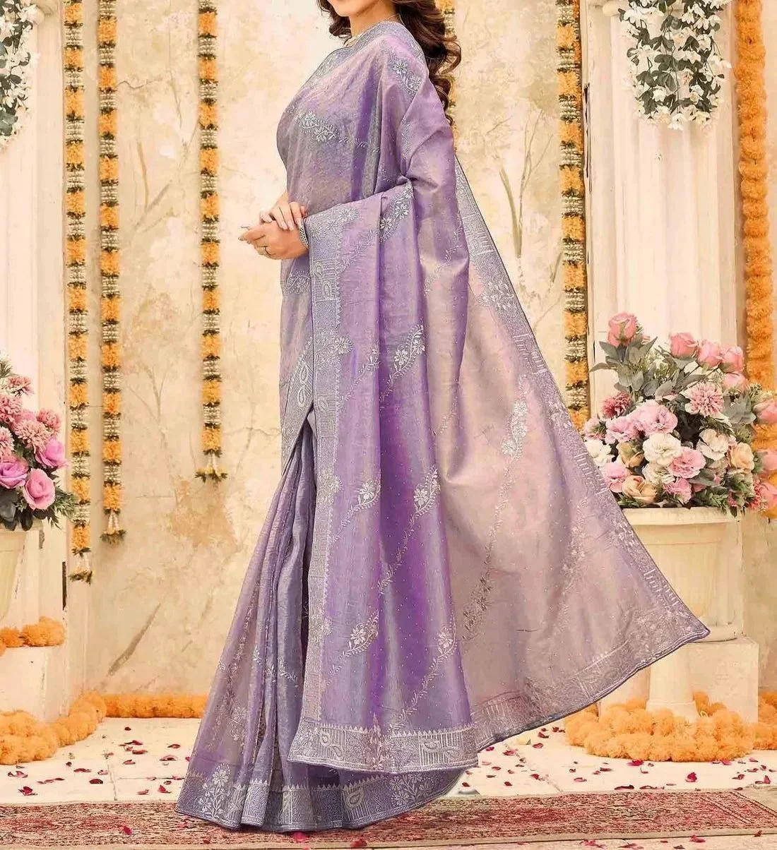Tryloom Tissue Silk Embroidery Embellished 4