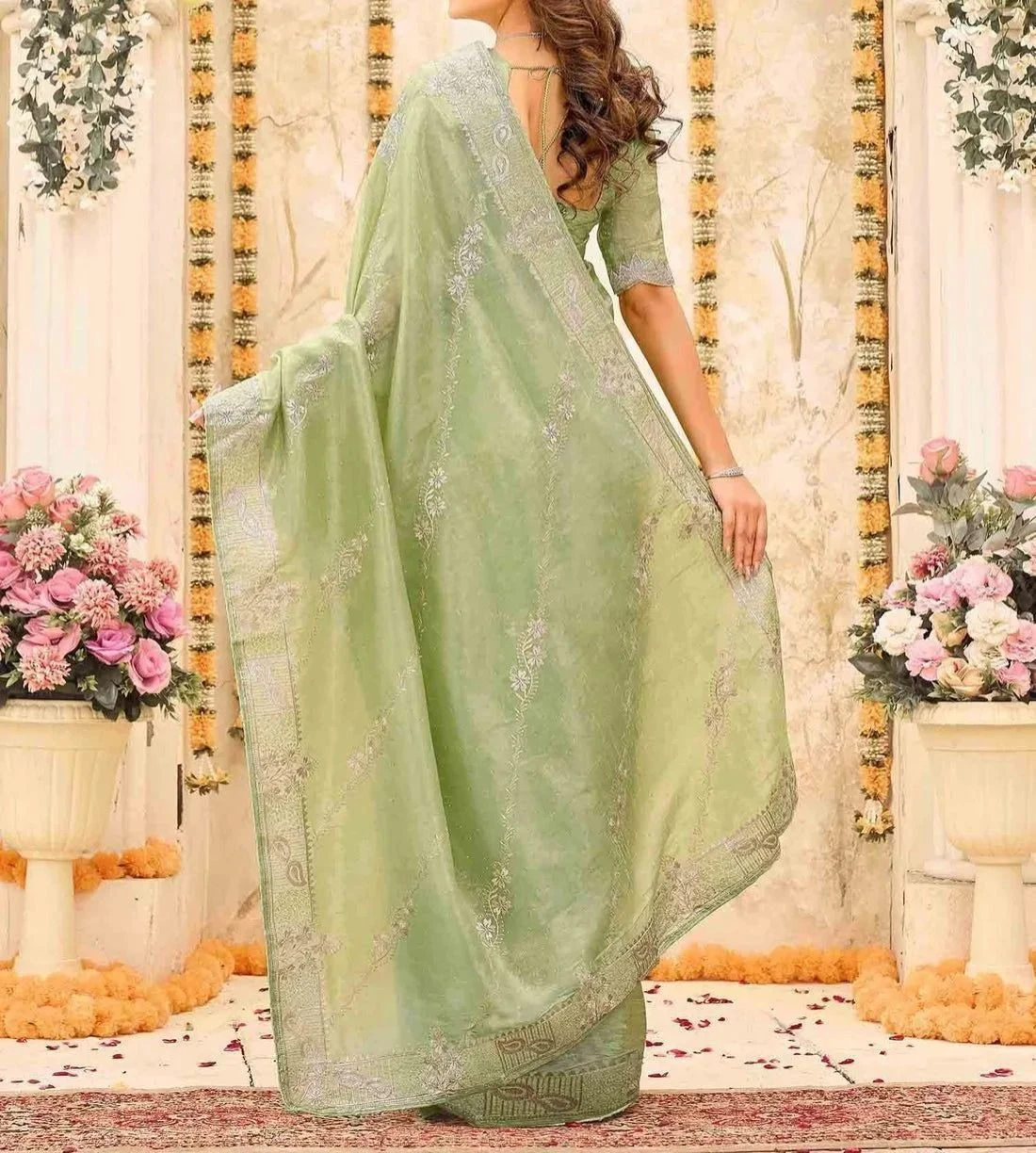 Tryloom Tissue Silk Embroidery Embellished 8