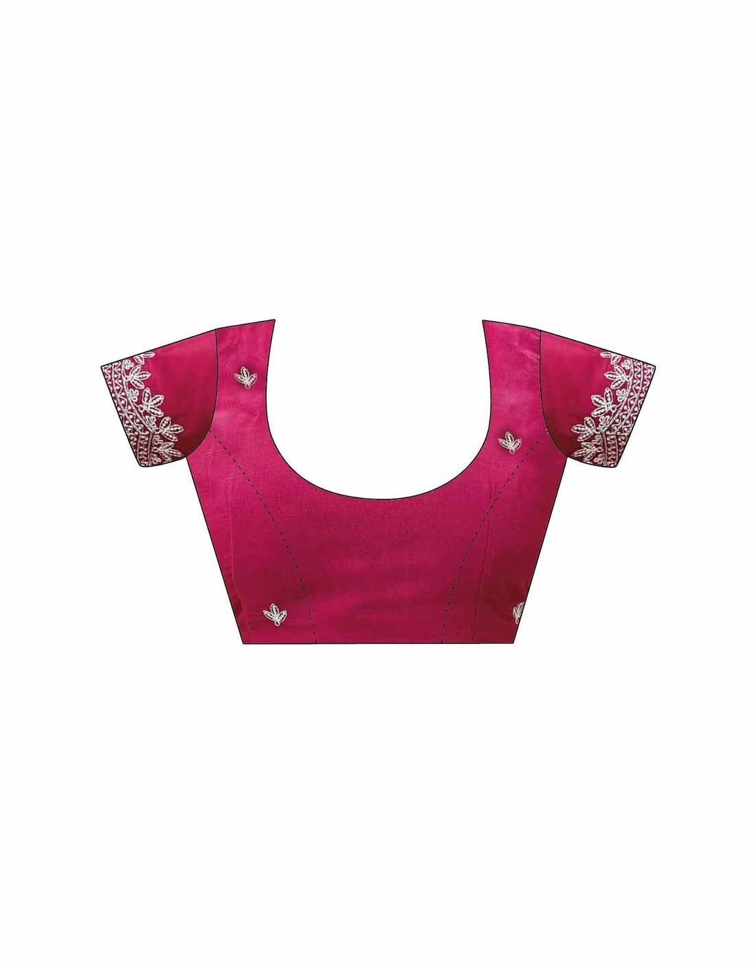 Tryloom Shimmer Georgette Embroidery Embellished Saree 11