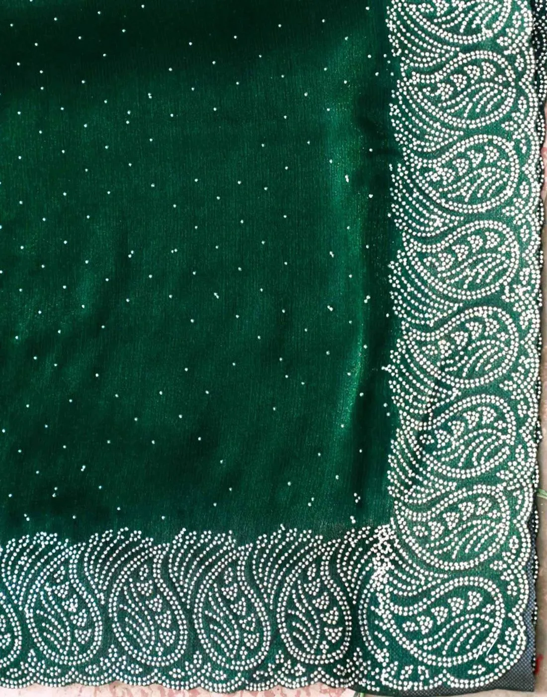 Tryloom Shimmer Stone Work Swarovski Saree 12