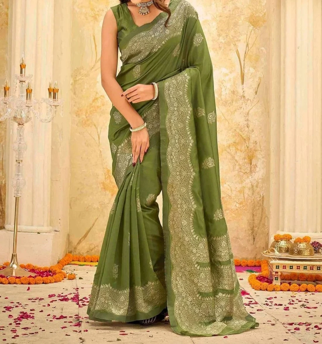 Tryloom Silk Woven Banarasi Saree 2