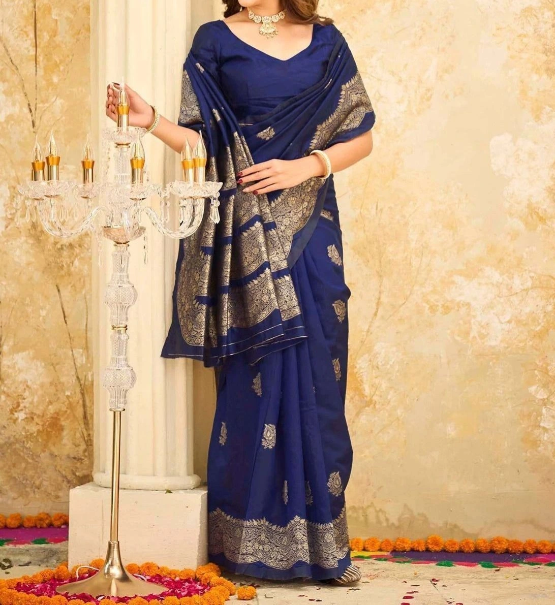 Tryloom Silk Woven Banarasi Saree 5
