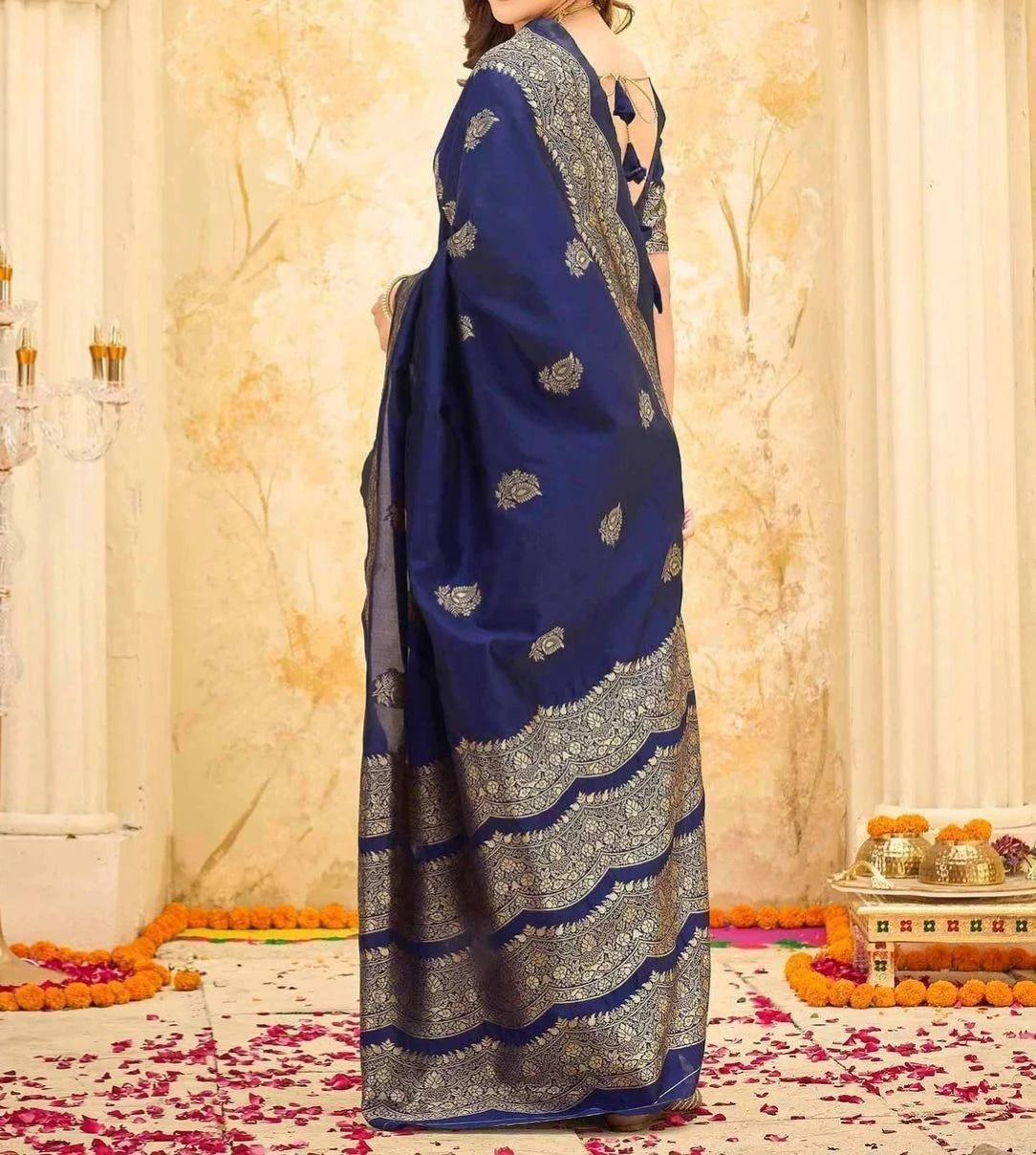 Tryloom Silk Woven Banarasi Saree 6