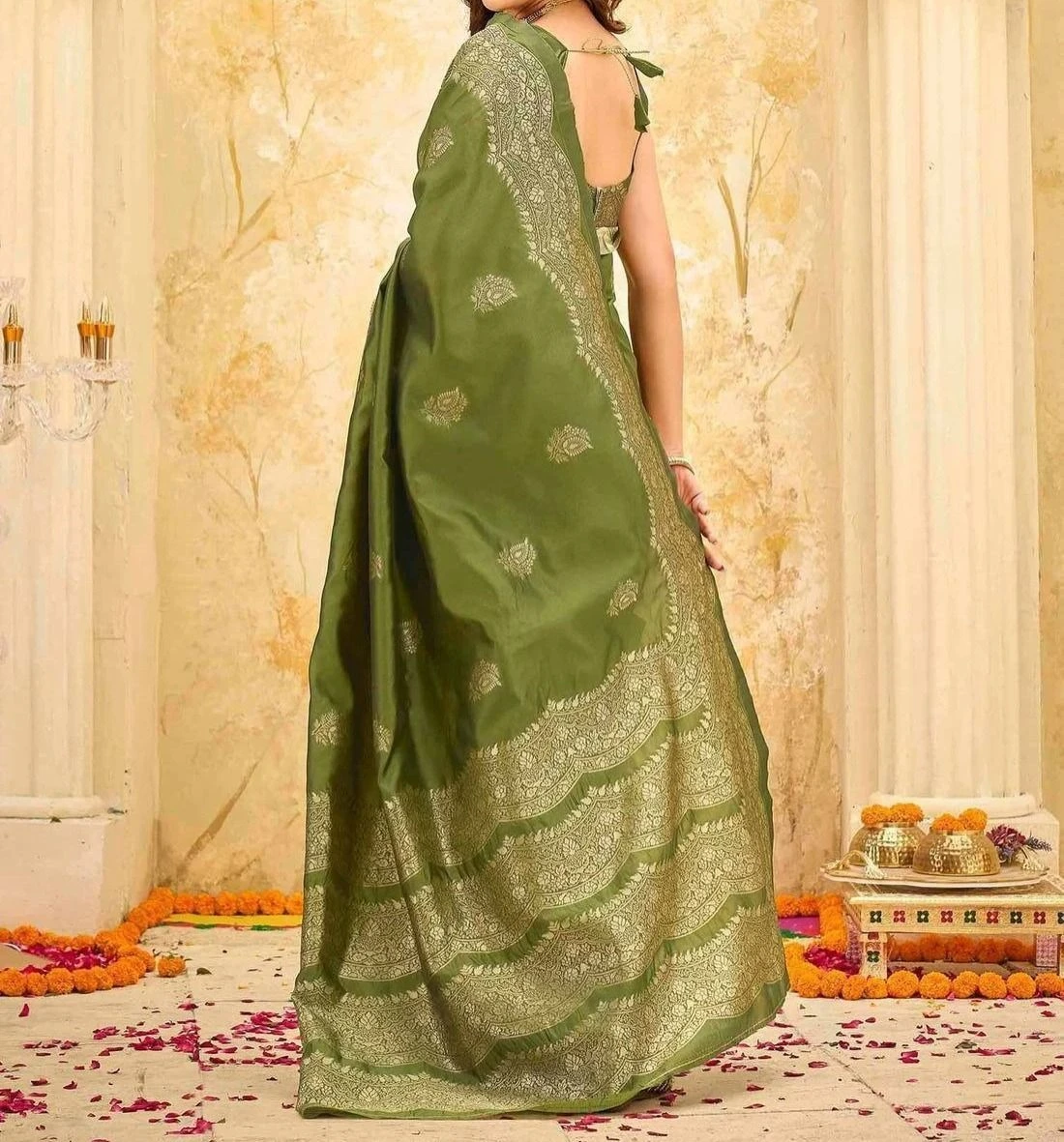 Tryloom Silk Woven Banarasi Saree 7