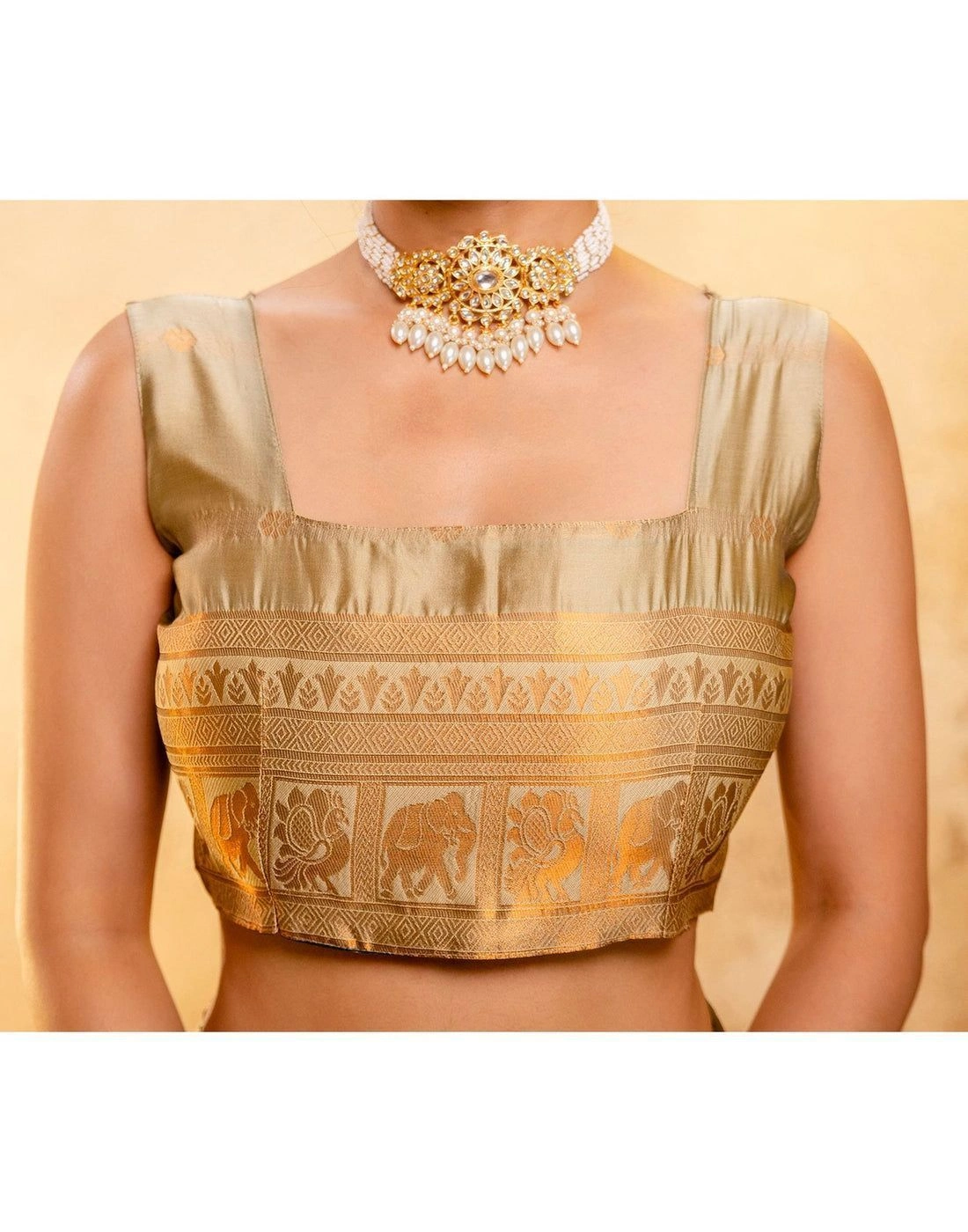 Tryloom Dark Green Silk Woven Kanjivaram Saree 11