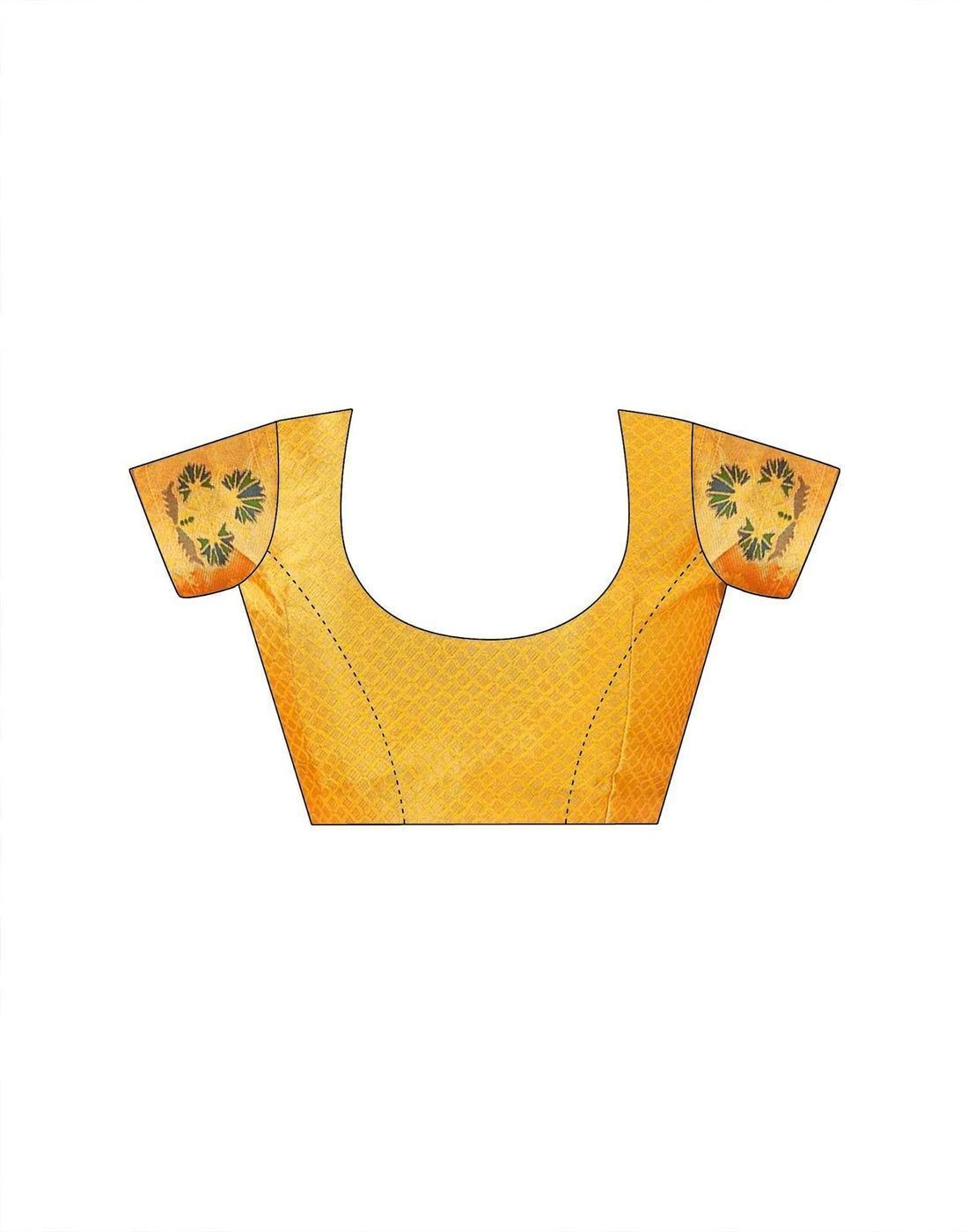 Tryloom Yellow Silk Woven Paithani Saree 8