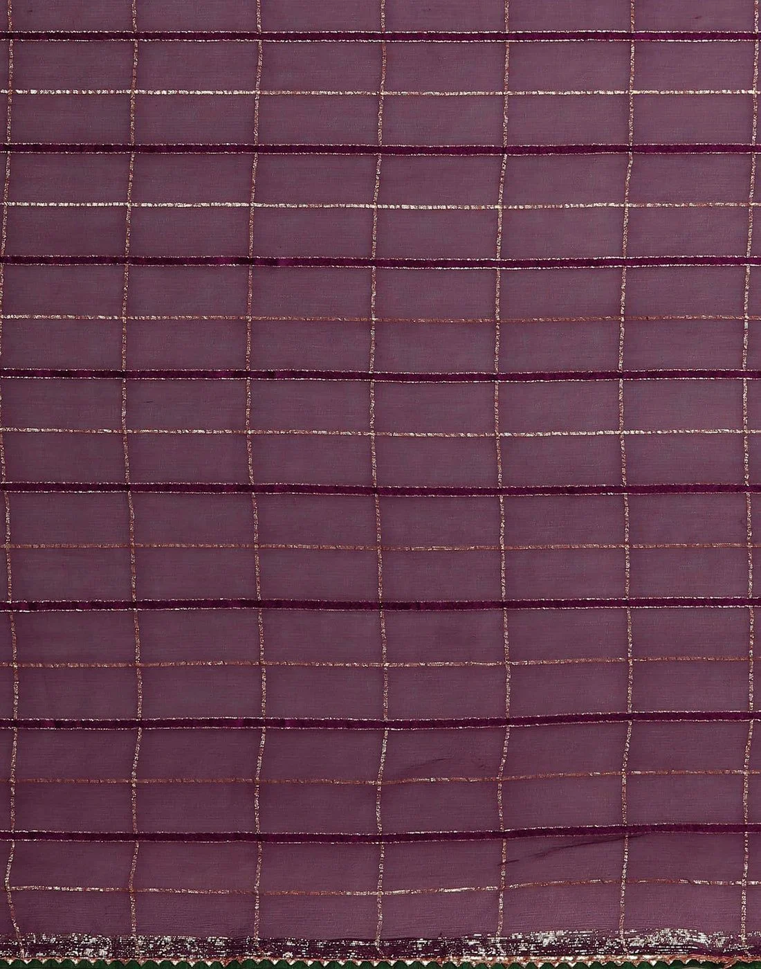 Tryloom Dark Purple Georgette Woven Zari Stripe Saree 6