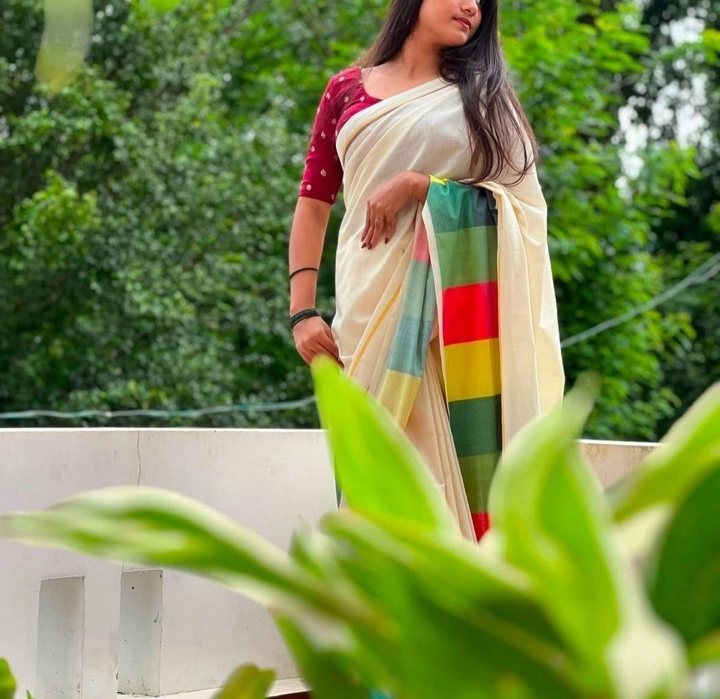 Trending Tryloom Madras Check Pure Cotton Digital Printed Saree. 11