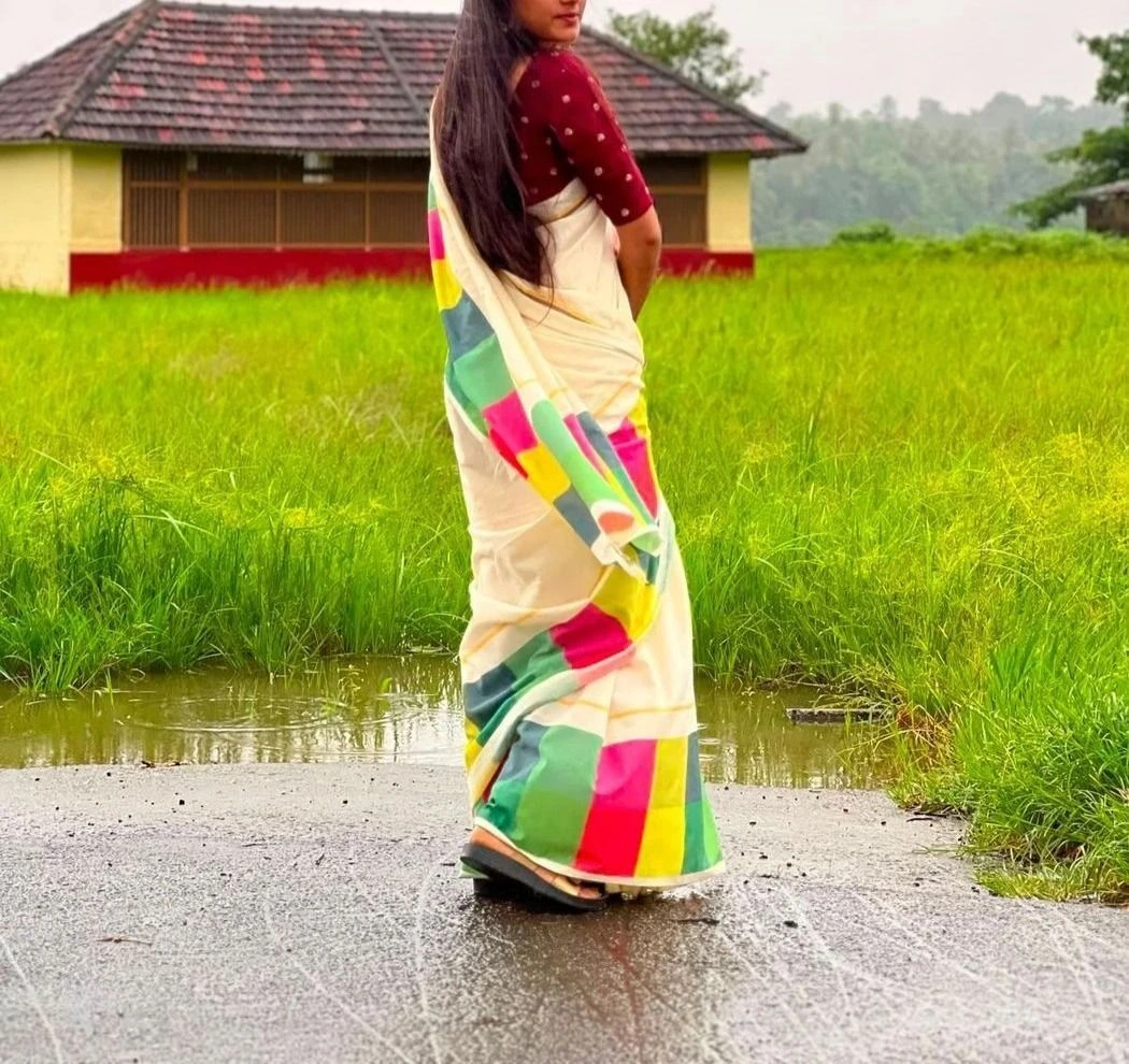 Trending Tryloom Madras Check Pure Cotton Digital Printed Saree. 6