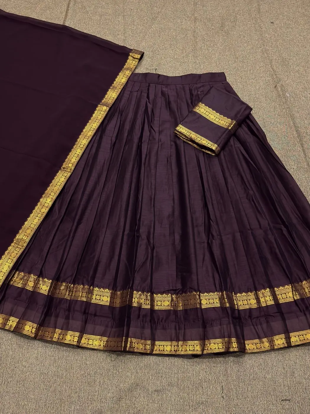 Tryloom Royal Kanchi Cotton Zari Weave Lehenga Set – Premium Traditional Ethnic Party Wear Lehenga for Women 5