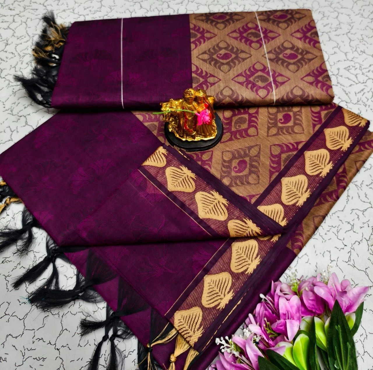 Tryloom Grand Thread Pallu Pure Cotton Saree – Premium Designer Cotton Saree for Women | Traditional & Office Wear 2