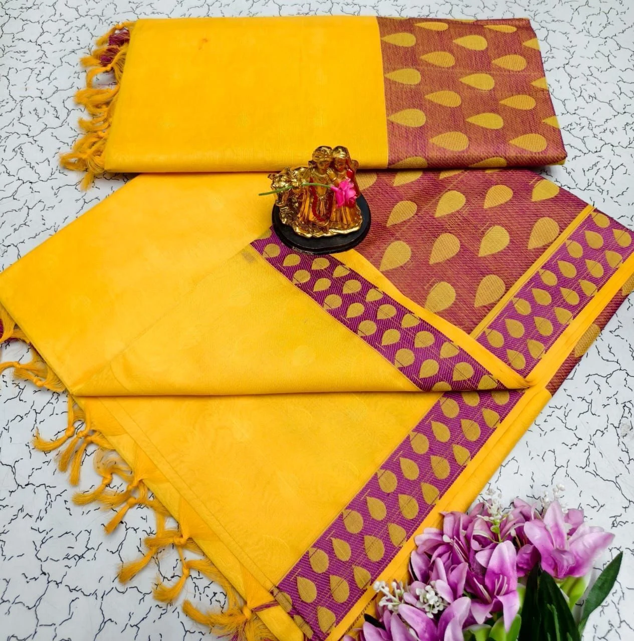 Tryloom Grand Thread Pallu Pure Cotton Saree – Premium Designer Cotton Saree for Women | Traditional & Office Wear 9