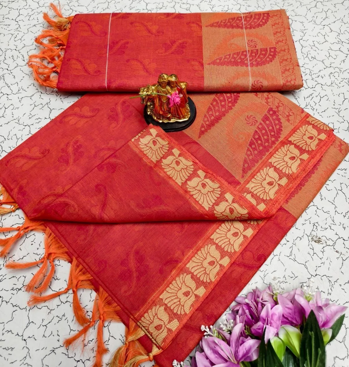 Tryloom Grand Thread Pallu Pure Cotton Saree – Premium Designer Cotton Saree for Women | Traditional & Office Wear 10