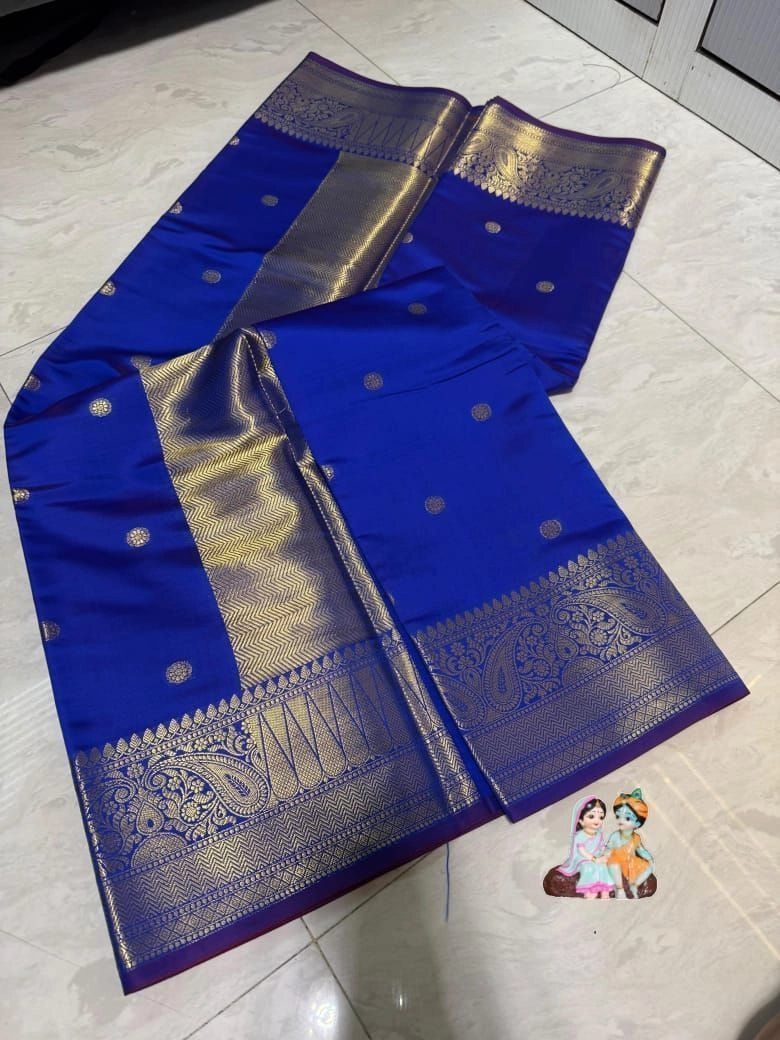 Tryloom Royal Semi Kanchivaram Silk Party Wear Saree – Premium Designer Pallu Wedding & Festive Saree for Women 2