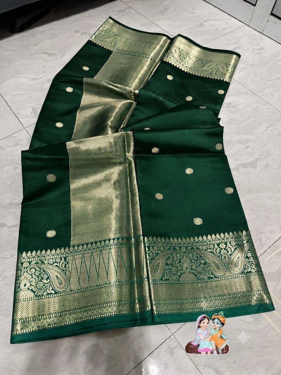 Tryloom Royal Semi Kanchivaram Silk Party Wear Saree – Premium Designer Pallu Wedding & Festive Saree for Women 4
