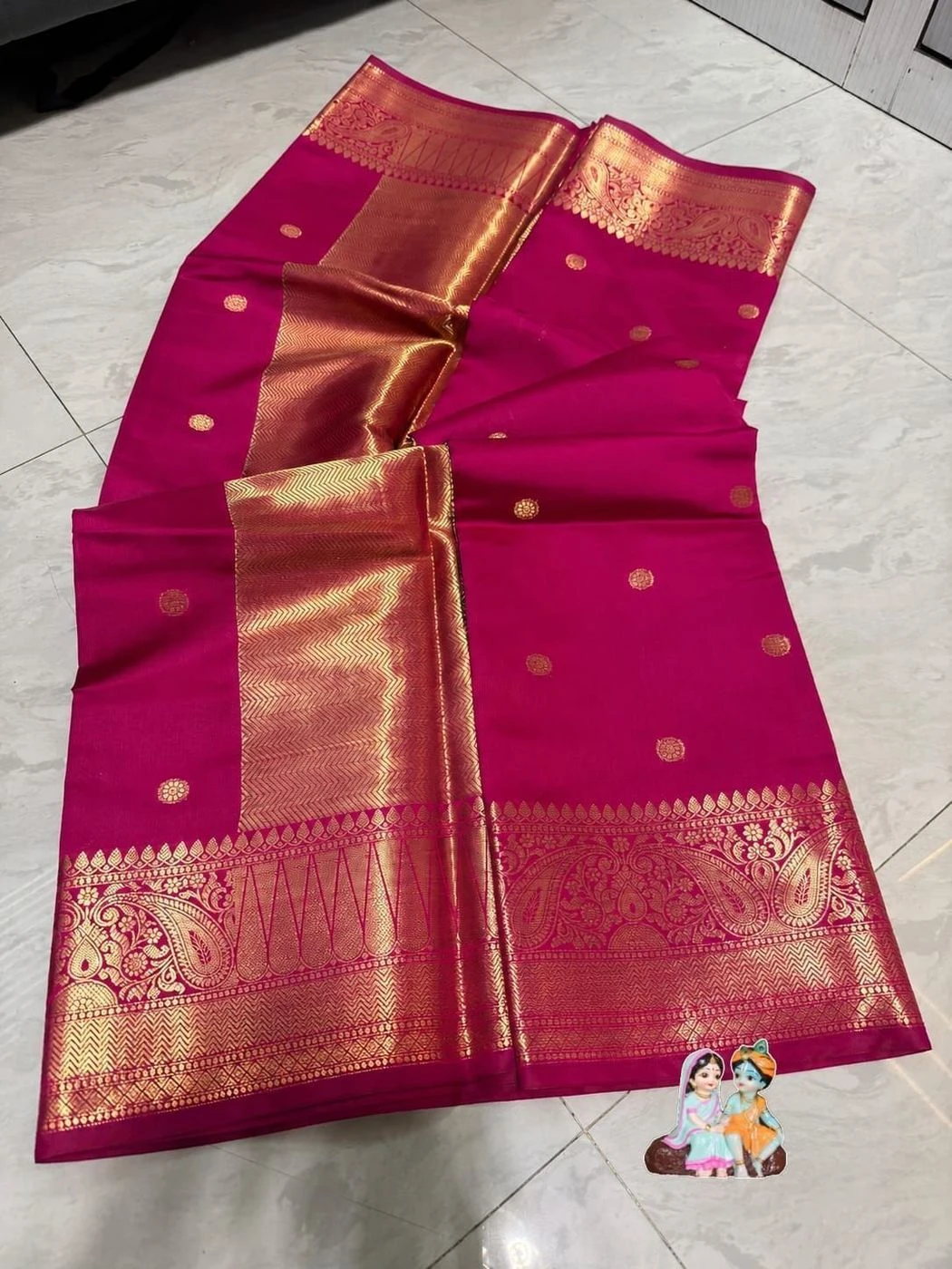 Tryloom Royal Semi Kanchivaram Silk Party Wear Saree – Premium Designer Pallu Wedding & Festive Saree for Women 5