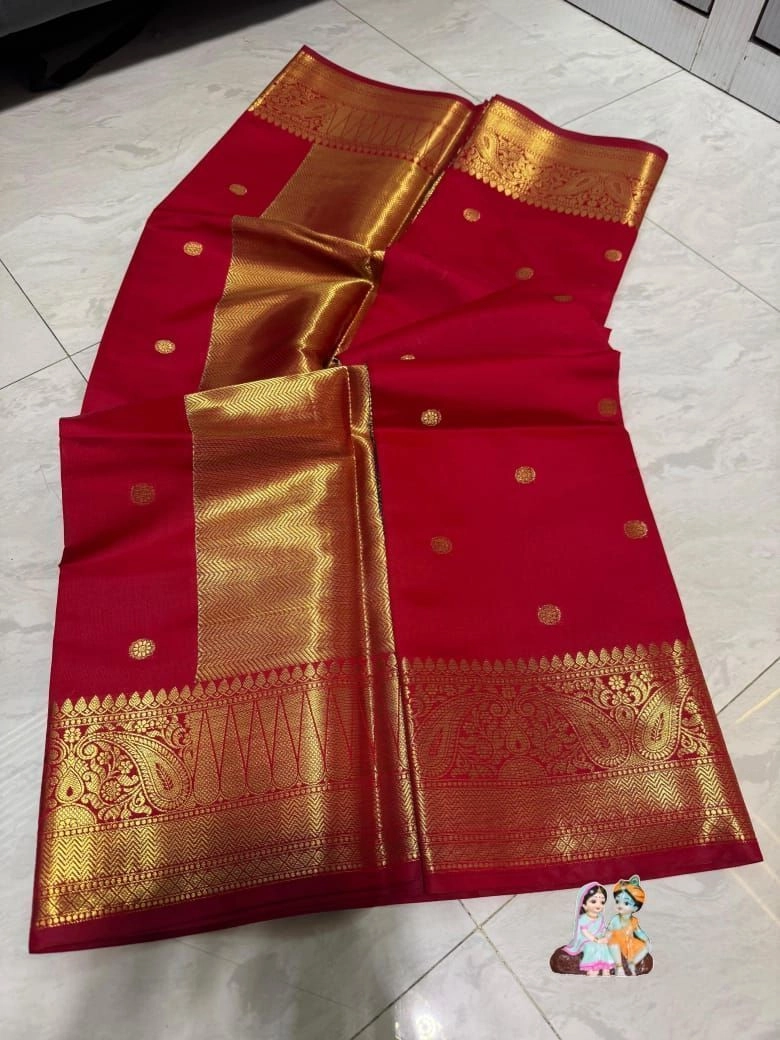 Tryloom Royal Semi Kanchivaram Silk Party Wear Saree – Premium Designer Pallu Wedding & Festive Saree for Women 6