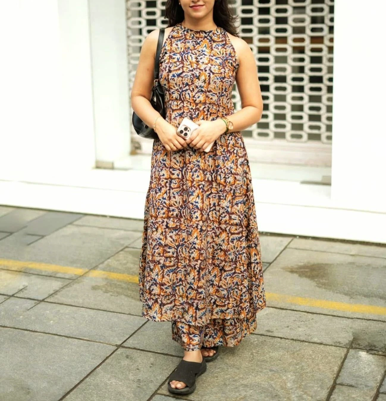 Tryloom Premium Kalamkari Cotton Suit Set – 2 Piece Printed Kurta & Palazzo Set | Elegant Everyday Ethnic Wear for Women 1