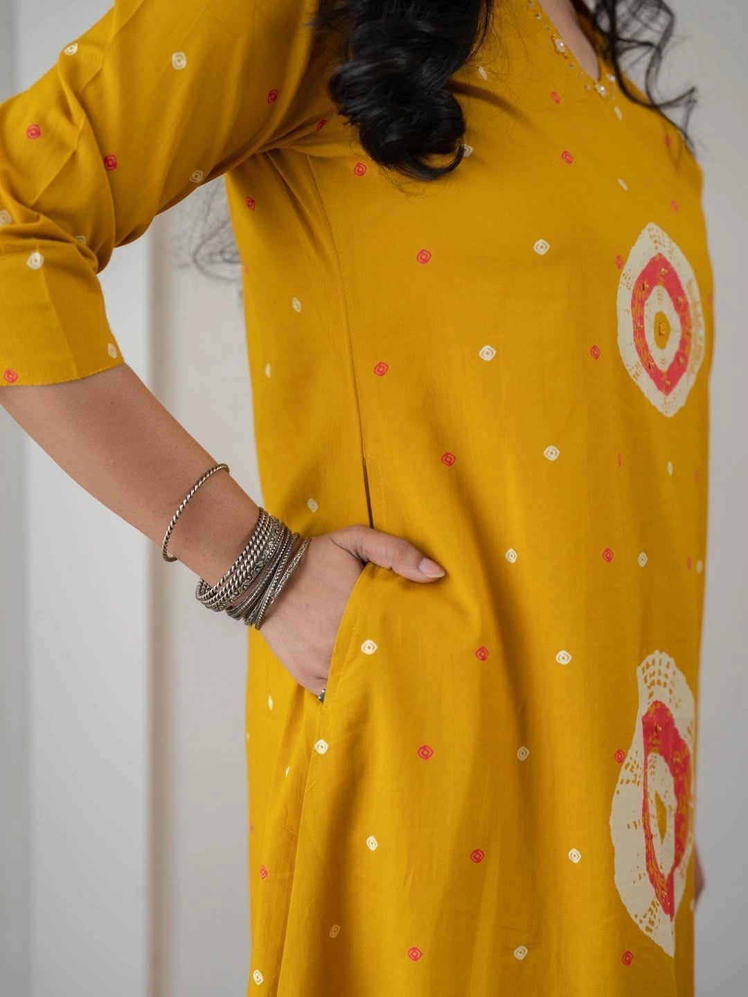Tryloom Sunshine Aura Heavy Cotton Kurti Set | Premium Hand Work Ethnic Kurti with Pant & Cotton Dupatta | Festive & Office Wear Collection 4