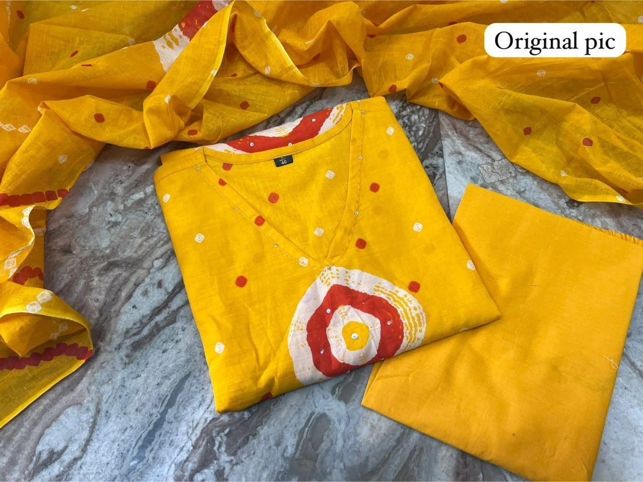 Tryloom Sunshine Aura Heavy Cotton Kurti Set | Premium Hand Work Ethnic Kurti with Pant & Cotton Dupatta | Festive & Office Wear Collection 8