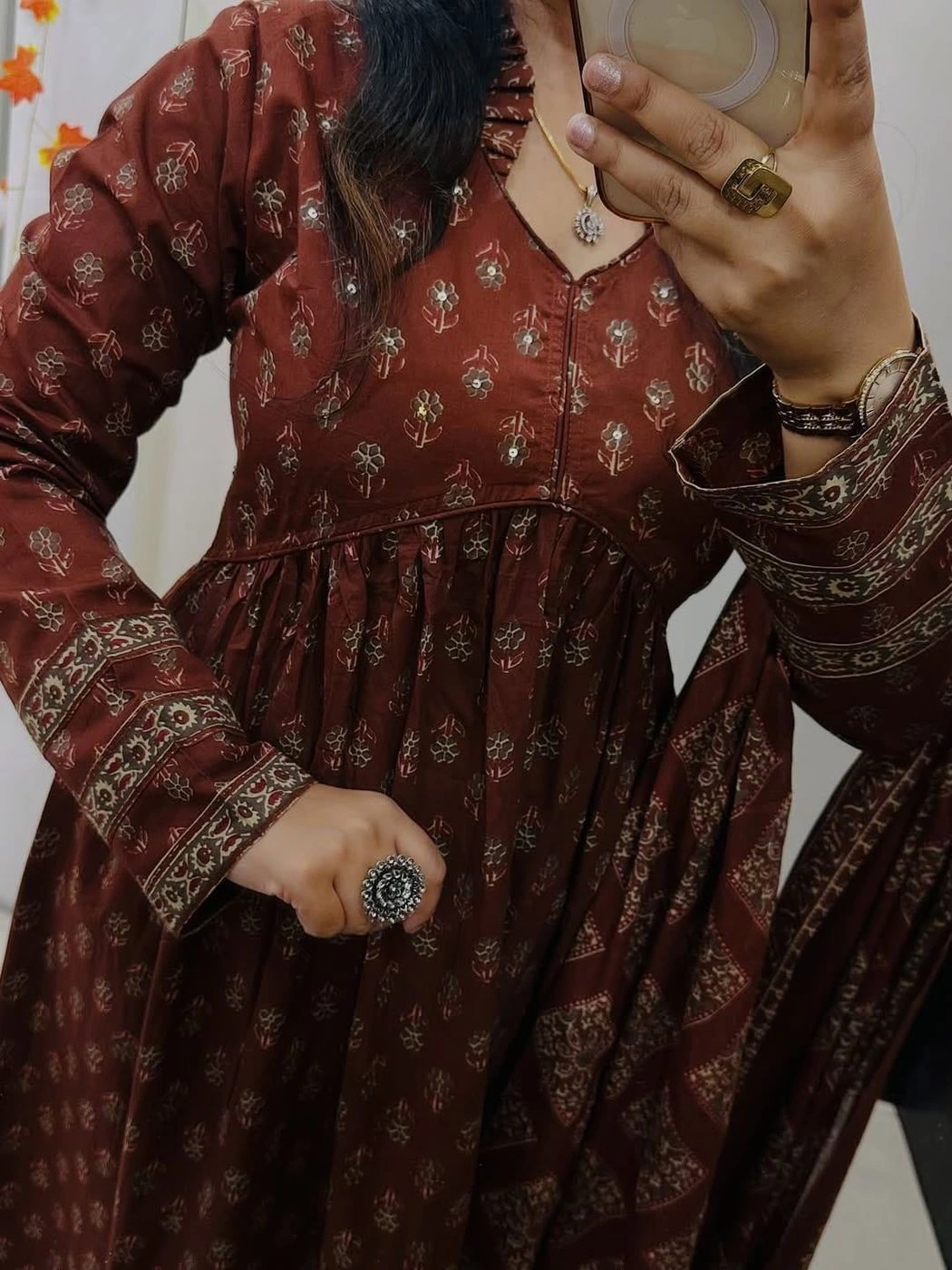 Tryloom Heritage Bloom Cotton Kurti Set | Premium Hand Work Cotton Kurti with Pant & Dupatta | Festive Ethnic Wear Collection 4