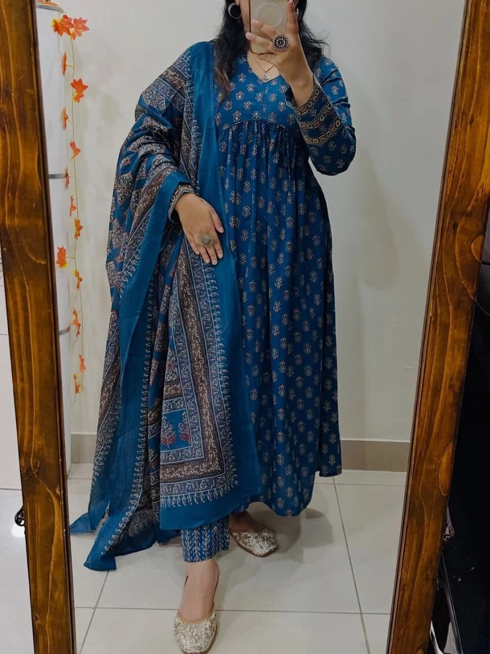 Tryloom Heritage Bloom Cotton Kurti Set | Premium Hand Work Cotton Kurti with Pant & Dupatta | Festive Ethnic Wear Collection 7