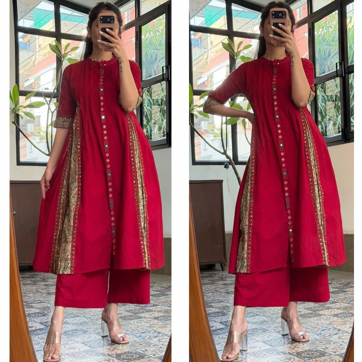 Tryloom Summer Luxe Pintex Cotton Kurti | Premium Sequin Work Office Wear Kurti | Elegant Daily Wear Collection 1
