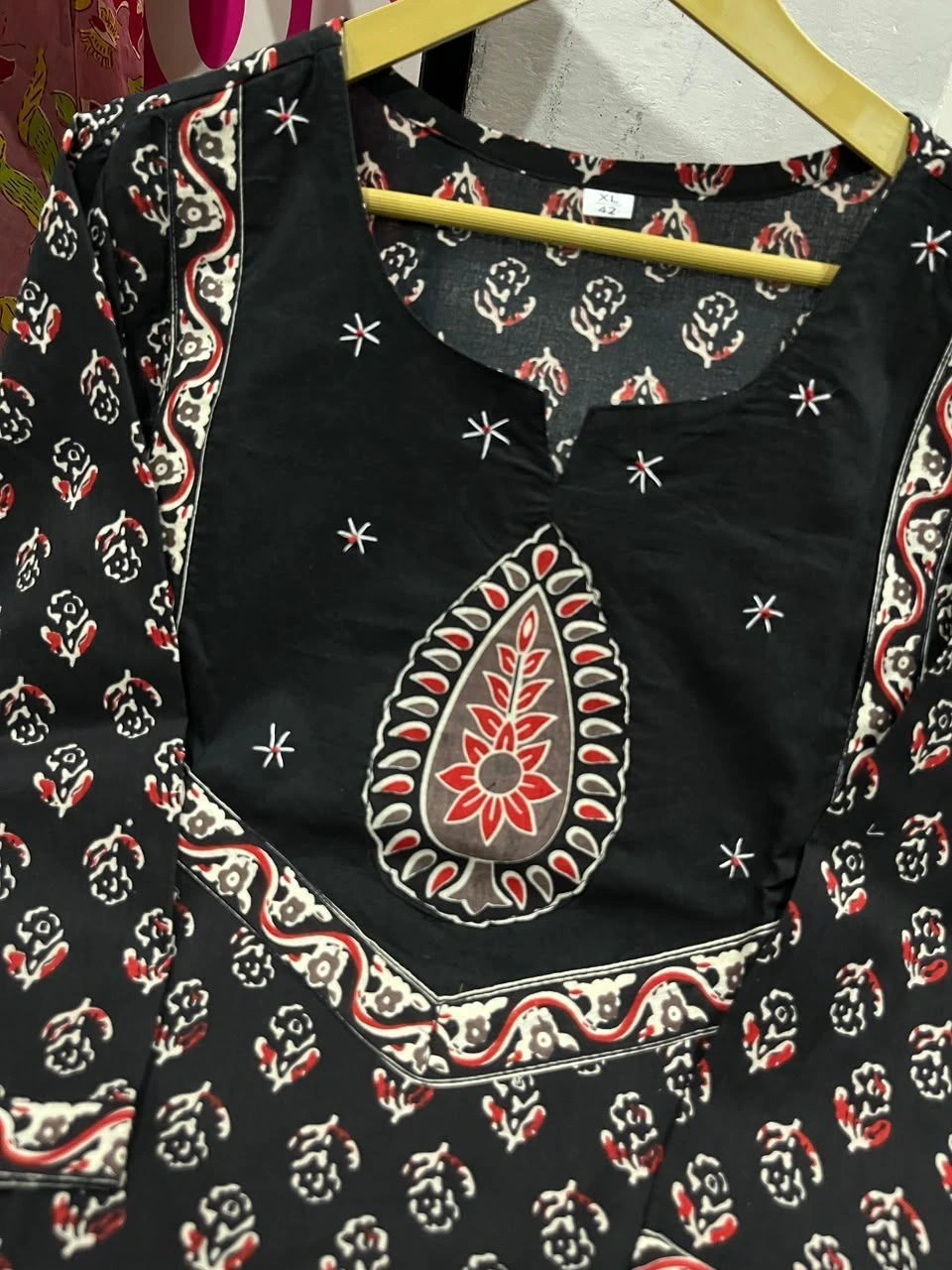 Tryloom Midnight Heritage Premium Cotton Kurti Pant Set with Fine Cotton Dupatta | Hand Embroidered Ethnic Wear | Festive & Office Collection 3