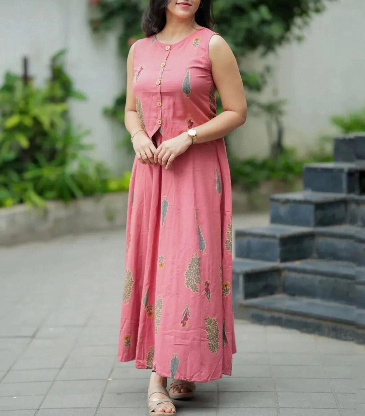 Tryloom Premium Cotton Crop Top & Flared Skirt Co-Ord Set | Elegant Sleeveless Ethnic Cotton Dress | Women's Designer Summer Outfit 7