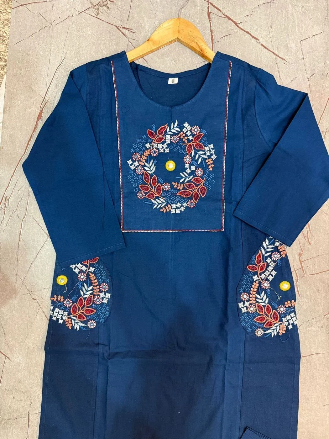 Tryloom Royal Heritage Premium Cotton Straight Kurti Palazzo Set | Designer Embroidered Ethnic Co-ord Set for Women 3