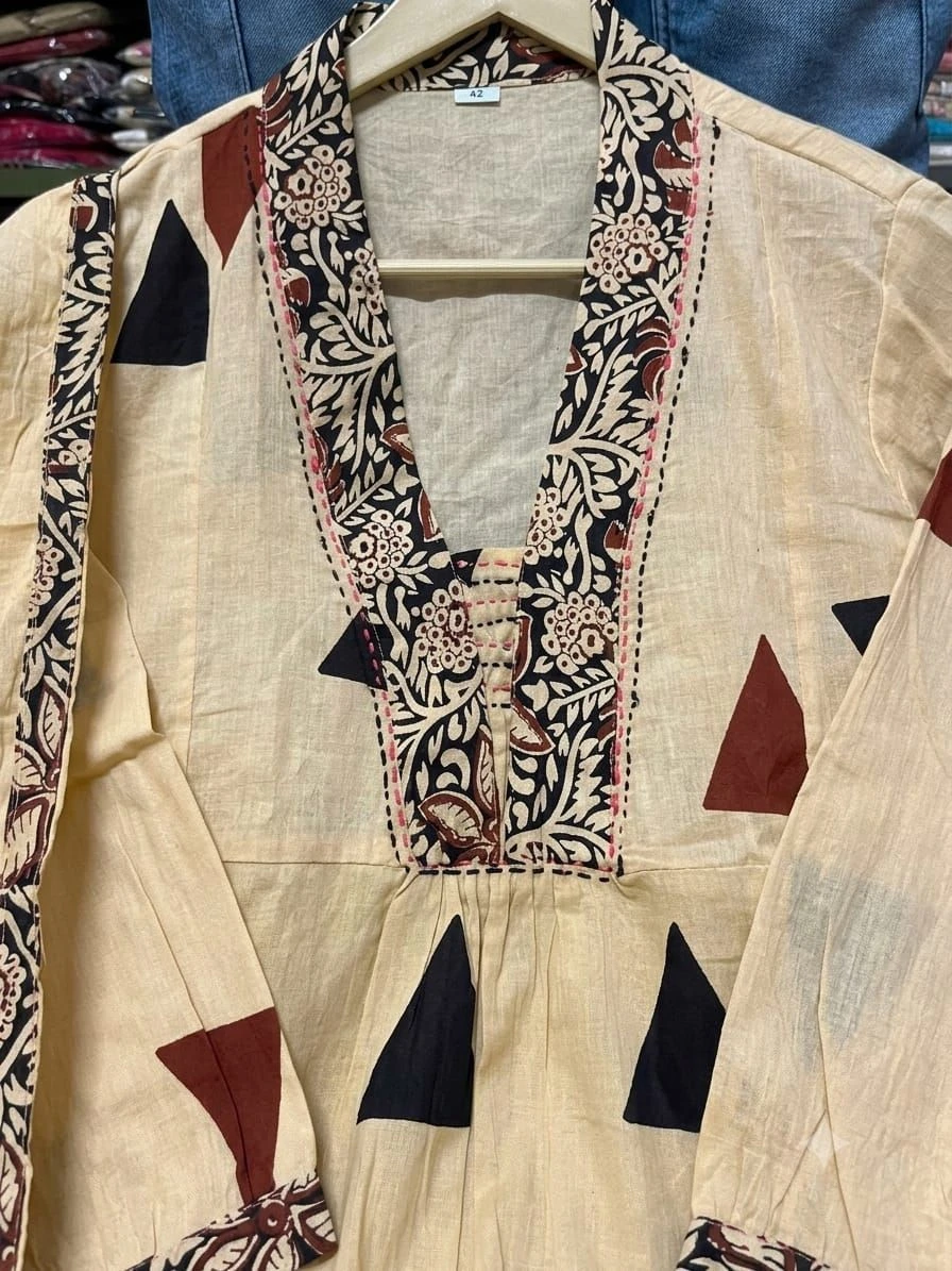 Tryloom Desert Heritage Ajrakh Cotton Suit Set | Premium Kalamkari Print Kurta Pant & Dupatta Set for Women 7