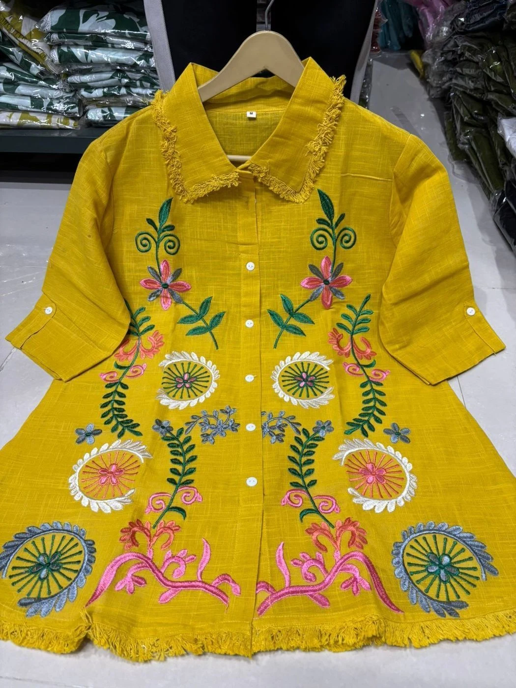 Tryloom Floral Bloom Cotton Flex Embroidered Co-ord Set | Premium Designer Shirt & Pant Set for Women 2