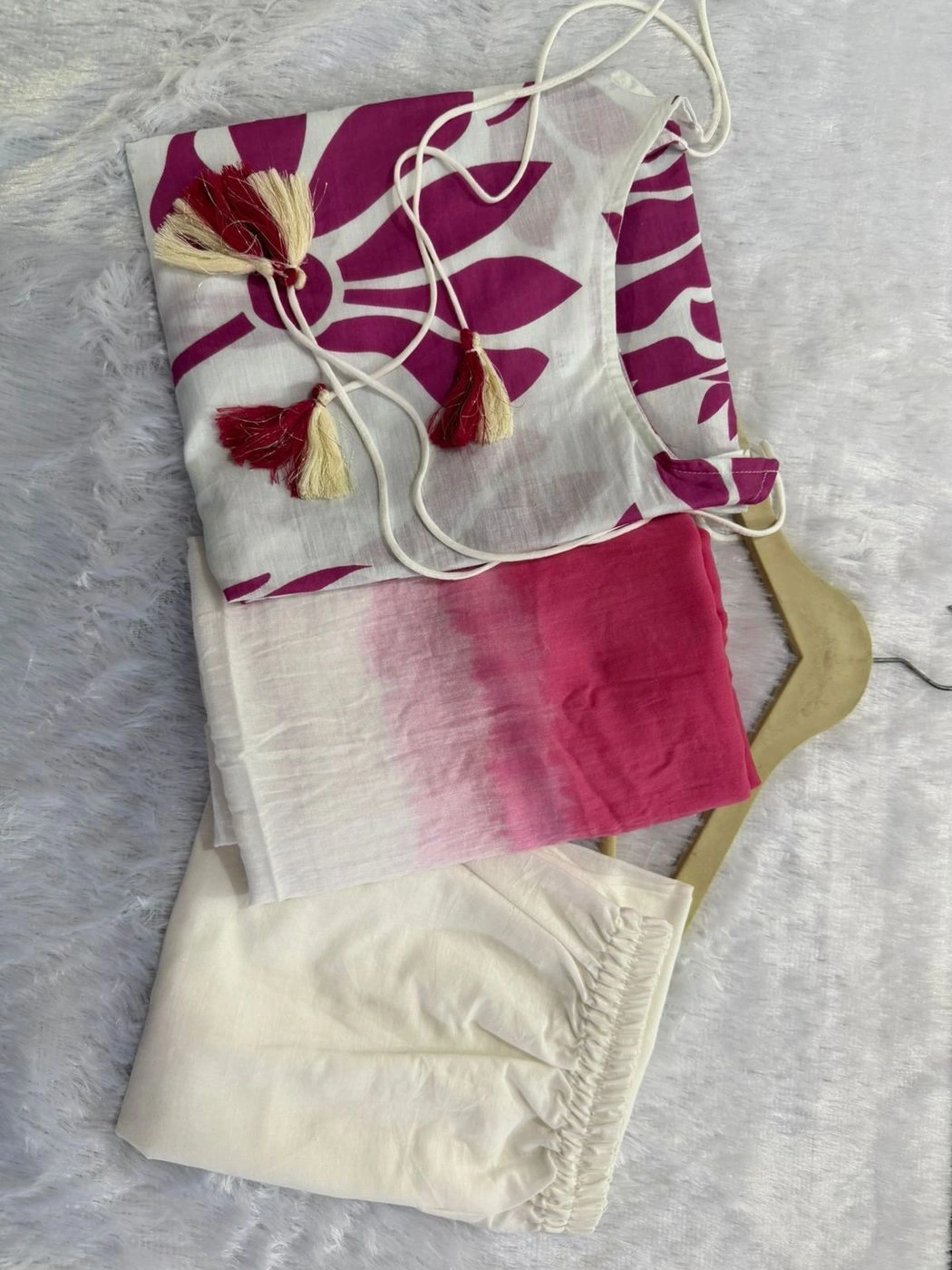 Tryloom Floral Bloom Premium Cotton Kurta Pant Set with Nazmin Dupatta | Designer Printed Cotton Ethnic Suit for Women 3